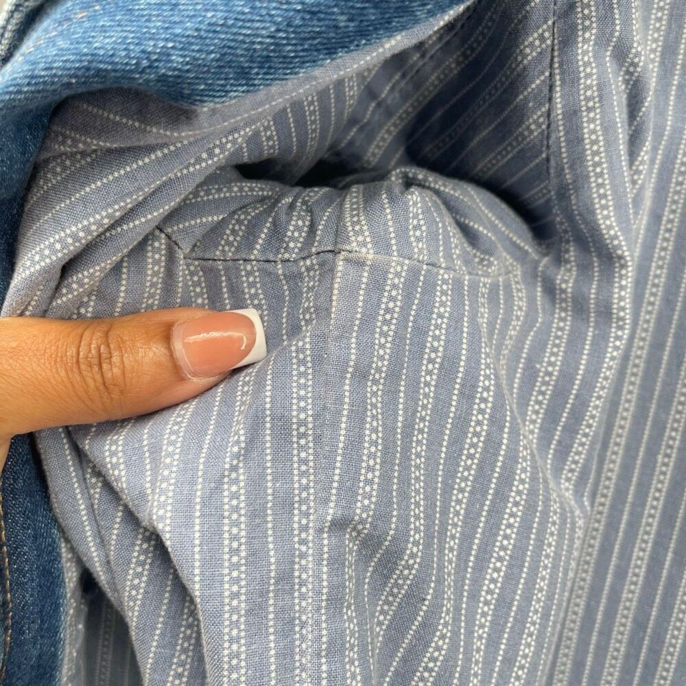 Denim Button-Front Chore Jacket - Picture 14 of 15